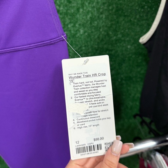 Lululemon wunder train 15” Vivid Purple Leggings - Picture 2 of 3